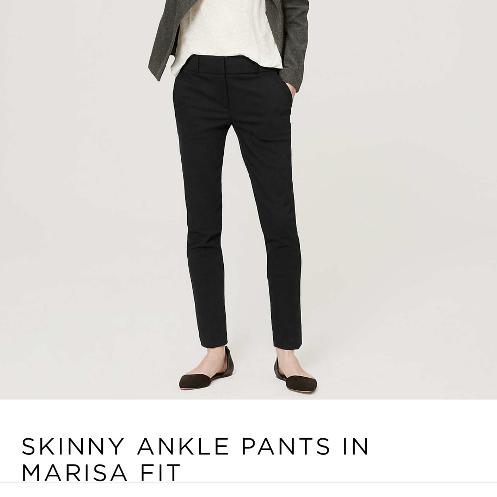 Loft size 4 Marissa skinny fit black pants…
